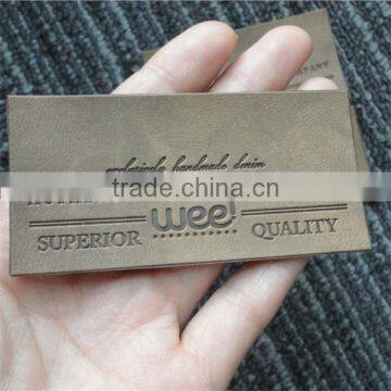 2017 china cheap high quality jeans leather patches