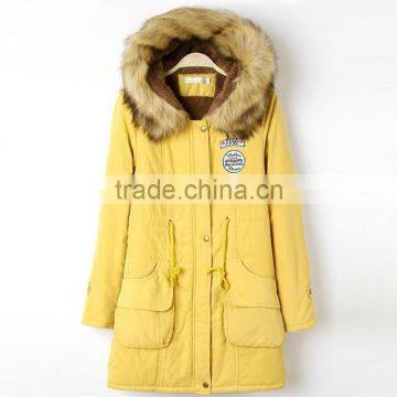 GZY 2017 stock fashion design warm coat winter coat lady coats