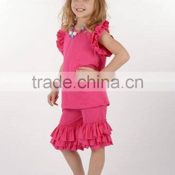 Wholesale girls ruffle pants sets kids ruffle icing pants and girls ruffle sets