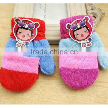 TC13028 Low Price Cute Fingerless Kids Gloves New Fashion Knitted Winter Warm Kids Mitten Gloves photo-6