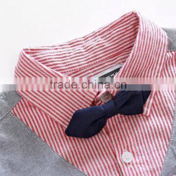 S33467W Wholesale Latest Fashion Cotton Clothes Baby Boys Bowknot Blouse photo-3