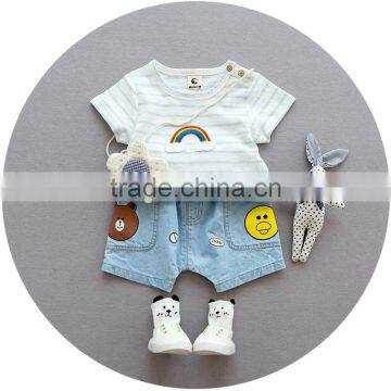 S17411A Latest Baby Children 100% Cotton Shorts Leisure Kids Shorts photo-3