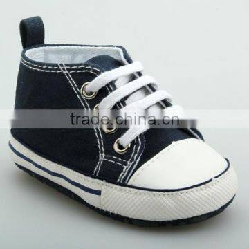 Good Quality Black Canvas Toddler Baby Girl Shoes