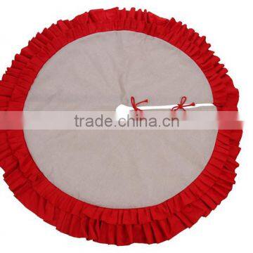 Hot Sale Fashion Ruffle Burlap Tree Skirt photo-5