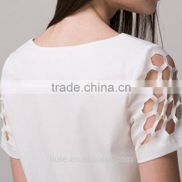 Good Quality Ladies Short Sleeve Blouse Designs photo-6
