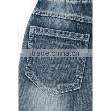 OEM Service Bulk Wholesale Sunflower Print Denim Baby Jeans With Fray Hem photo-3