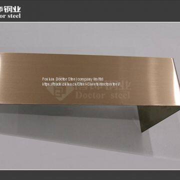 201 304 316 Stainless Steel Sheet ,rose Golden HL Decorative Stainless Steel photo-4