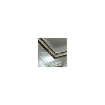 White PU Decorative Cabinet Crown Moulding Line For Plain Panel