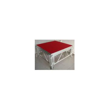 Red Plywood Movable Stage Platform Simple Stage , Corrosion Resistance