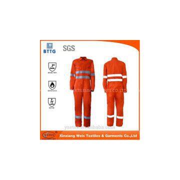 YSETEX wholesale china supplier EN11612 Oeko-Tex washable 100% cotton material fire retardant coverall for oil and gas industry