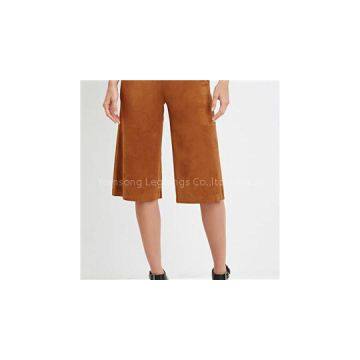 Sude Wide Leg Middle Calf Pants