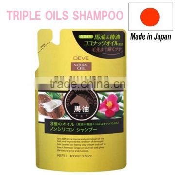 Japan Horse oil & Coconut oil & Camellia oil Shampoo 400ml Wholesale