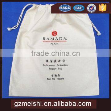 Eco-friendly Disposable Folding Hanging Cotton Hotel Laundry Bag