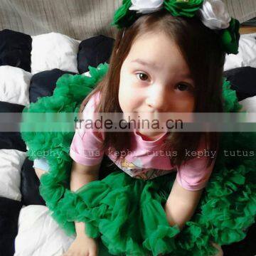 MOQ 1PCS adult festvial wedding tutu christmas green kids skirt