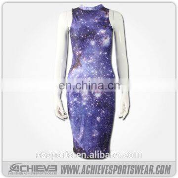 100% Polyester Sleeveless Long Dress photo-2