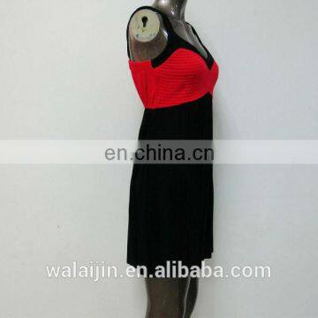 High Quality Strap Design Empire Waist Ladies Knitted uk Dress photo-3