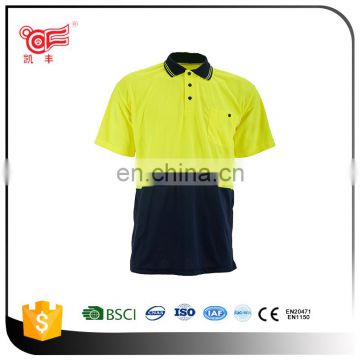 Cheap safety reflective uniform polo shirt with OEM design KF-040