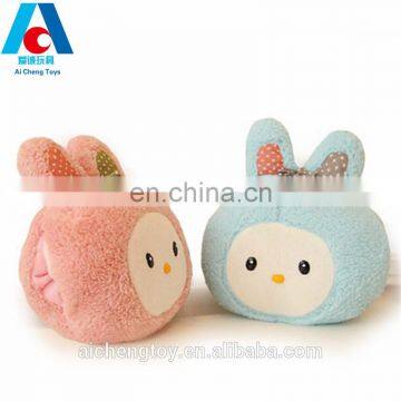 wholesale custom super soft plush toy rabbit stuffed hand warmer