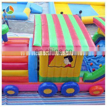 Little inflatable train bouncy castle