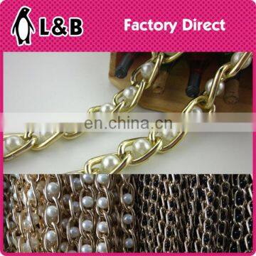 Wholesale Decoration Chain Pear Beaded Long Chain Gold Black Beads Chains photo-3