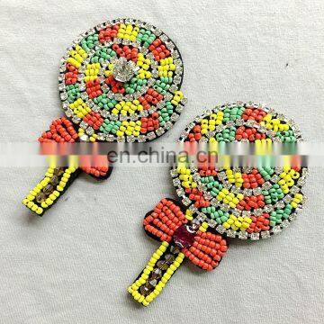 2017 Customized Fashion Sew on Embroidery Sequin Patch/applique for Garment/shoe photo-3