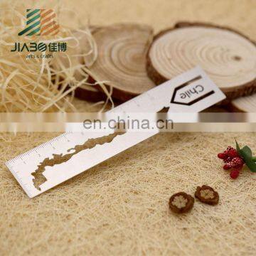 Jiabo custom made brass etching crafts metal rule bookmark