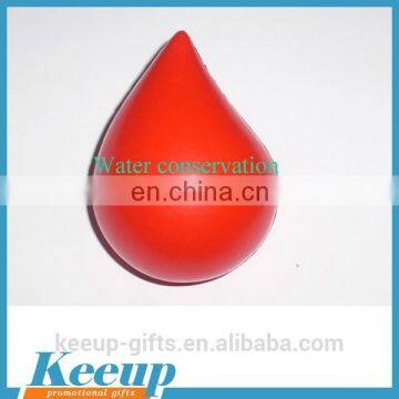 Environmental promotional gift PU customized Water Drop stress balls