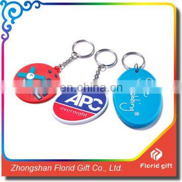 cheapest promotional customized silicone keychain/pvc keychain/ rubber keyring