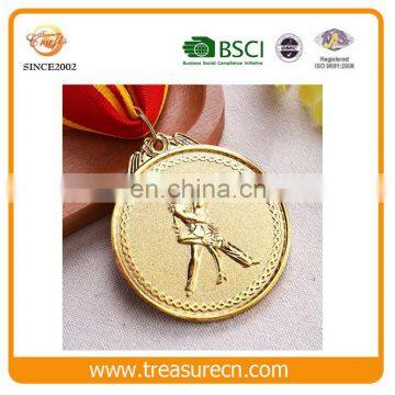 2017 Customized Dancing Award Golden Souvenir Metal Medal