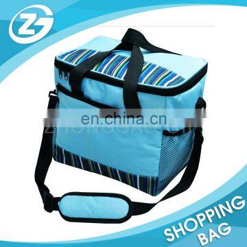 Custom New Style Reusable Fashionable Printing Supermarket Fruit Refreshment Zipper Cooler Bag