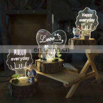 Custom plexiglass acrylic plastic high profile creative cartoon small night lights