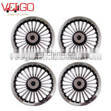 Chrome golf cart wheel covers