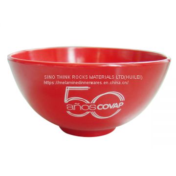 Melamine red round bowl salad bowl soup bowl