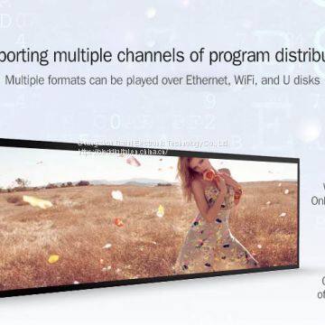 Lcd Long Display 4k Commercial Buildings Digital Signage Restaurant Mall Digital Signage