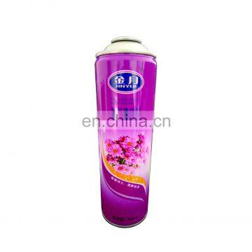 Color printing empty aerosol spray can for refilling air freshener with valves