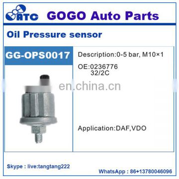 Oil Pressure Sensor for DAF,VDO OEM 0236776 32/2C 0-5 bar, M10x1