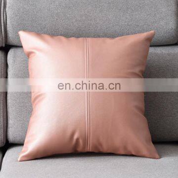 Modern Style PU Leather Patchwork Pillow Case Sofa Cushion Cover photo-3