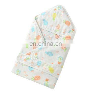 Cartoon Flannel Swaddle Blanket Organic Cotton Gender Neutral Flamingo Muslin Baby Swaddle Blanket