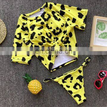 9 Colors Stock Sexy Fit Sling Bikini Thong Ladies Swimwear Two Piece Swimsuit Girls Swimwear With Knot photo-2