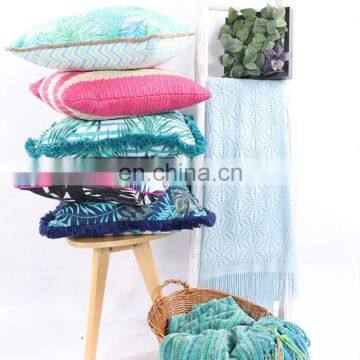 Custom Wholesale Outdoor Digital Printed Fancy Tropical Greenery Jungle Leaf Print Cushion Covers Decorative photo-6