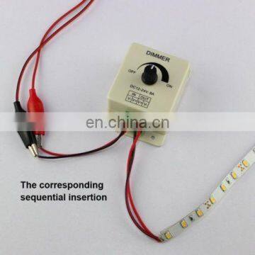 Mini DC12-24V 8A Manual Dimmer Knob Button Controller For Single Color Led Strip Lights photo-5