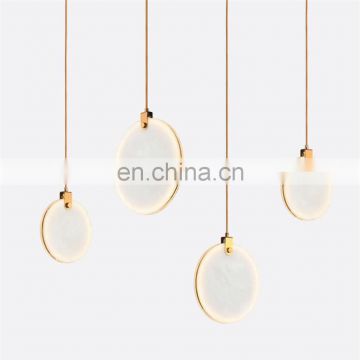 Modern Gold Circle Ring LED Pendant Lights  Hanging Lamp for Home Decor