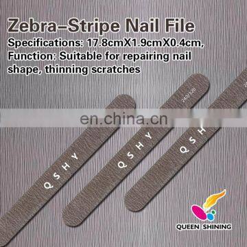Qshy Nail Art Tools 240/320 Brown Grit Abrasive Nail File photo-2