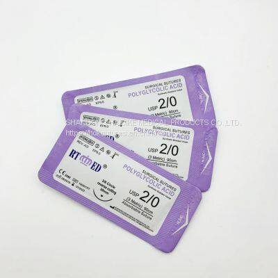 PGA Absorbable Surgical Suture With Needle--USP6/0-2 photo-4
