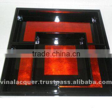 Lacquer tray, mother of pearl tray, square tray