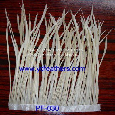 Stripped White Goose Biots Fringe for Wholesale from China