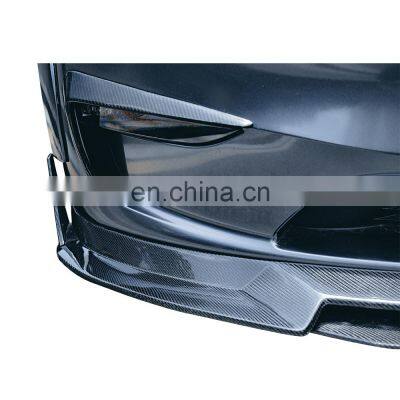 For model Y carbon fiber fog light cover   canards for Tesla Model Y