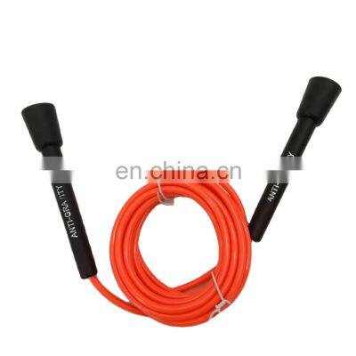 Cheap Adjustable Long Handle Skipping Rope Fast Speed Steel Wire Plastic Jump Rope