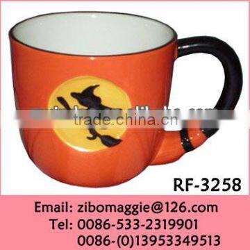 Colored Belly Shape New Designed Promotion Ceramic Halloween Water Mug for Gift