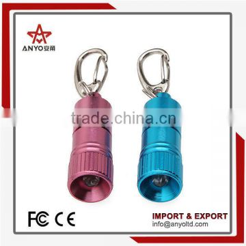 2015 new arrival good quality aluminium alloy mini led keychain flashlight